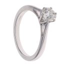 18ct White Gold 0.78ct Brilliant Cut Diamond Solitaire Ring
