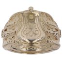 9ct Yellow Gold Patterned Saddle Ring