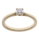 9ct Yellow Gold 0.25ct Brilliant Cut Lab Grown Diamond Solitaire Ring