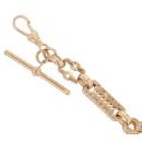 9ct Yellow Gold Stars and Bars T-Bar Bracelet 8.5"