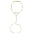 22ct Yellow Gold Hand Poncha Ring Bracelet 7"