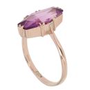 9ct Yellow Gold Amethyst Single Stone Ring