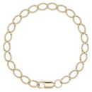 9ct Yellow Gold Oval Curb Bracelet 8"
