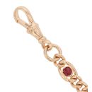 9ct Yellow Gold Pink Gemstone Bracelet 7.5"