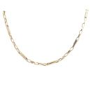 14ct Yellow Gold Greek Key Bar Chain  24"