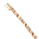 9ct Yellow Gold 0.15ct Diamond Bracelet 7.5"