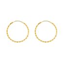 22ct Yellow Gold Daily Wear Diamond Cut Hoop Earrings