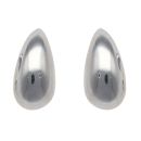Silver Chunky Teardrop Stud Earrings By Icesia