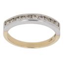 18ct Yellow And White Gold 0.45ct Brilliant Cut Diamond Half Eternity Ring