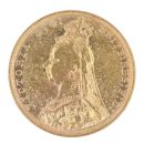 1891 Victoria Jubilee Head Australia Full Sovereign Coin