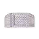 Silver Cubic Zirconia Signet Ring by Icesia