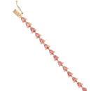 18ct Yellow Gold Pink Sapphire Bracelet 6.5"