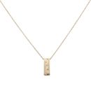 9ct Yellow Gold 0.05ct Diamond Fancy Pendant And Chain 16"