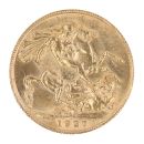 1927 George V Large Head South Africa Full Sovereign Coin