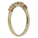 18ct Yellow Gold 0.10ct Diamond And Ruby Ring