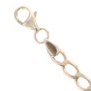 9ct Yellow Gold Oval Curb Bracelet 7.5"