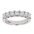 18ct White Gold Certificated Diamond Half Eternity Ring