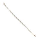9ct Yellow Gold 0.50ct Single Cut Diamond Infinity Heart Bracelet 7"