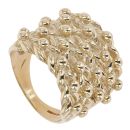 9ct Yellow Gold Five Row Keeper Ring