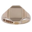9ct Yellow Gold Patterned Signet Ring