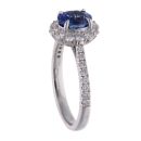 18ct White Gold Sapphire And Diamond Cluster Ring