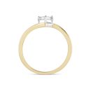9ct Yellow Gold Diamond Illusion Solitaire Ring G VS And Lab Grown