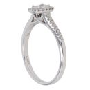 18ct White Gold 0.39ct Brilliant and Mixed Cut Diamond Cluster Ring