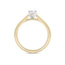 9ct Yellow Gold Split Band 0.50ct Lab Grown Diamond Solitaire Ring