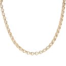 9ct Yellow Gold Patterned Belcher Chain 16"