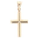 9ct Yellow Gold Plain Cross Pendant