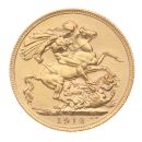 1912 George V Large Head UK Full Sovereign Coin