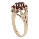 9ct Yellow Gold Garnet Cluster Ring