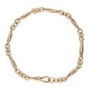 9ct Yellow Gold Figaro Double Twist Bracelet 7.5"