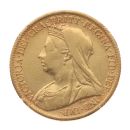 1900 Victoria Old Head UK Half Sovereign Coin