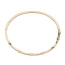 9ct Yellow Gold Cubic Zirconia Hinged Bangle