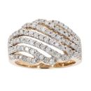 9ct Yellow Gold 0.75ct Brilliant Cut Diamond Fancy Ring