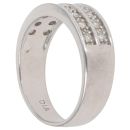 9ct White Gold 0.30ct Brilliant Cut Diamond Two Row Ring