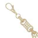 9ct Yellow Gold Stars and Bars Bracelet 8.5"