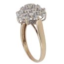 9ct Yellow Gold 1.00ct Brilliant Cut Diamond Cluster Ring
