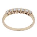 9ct Yellow Gold 0.25ct Brilliant Cut Diamond Half Eternity Ring