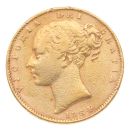 1864 Victoria Young Head UK Full Sovereign Coin