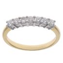 18ct Yellow Gold 0.50ct Brilliant Cut Diamond Seven Stone Eternity Ring