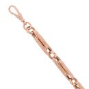 9ct Rose Gold Wave Patterned Fancy Bracelet 8.5"