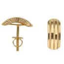22ct Yellow Gold Textured Stud Earrings