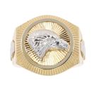 14ct Yellow and White Gold Eagle Signet Ring