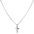 Unique & Co Stainless Steel and Gold IP Plated Cross Pendant and Chain 20"