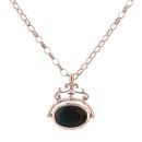 9ct Yellow Gold Fob Pendant and Chain 22"
