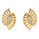 22ct Yellow Gold Cubic Zirconia Evil Eye Stud Earrings