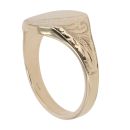 9t Yellow Gold Patterned Signet Ring