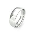 Platinum Slight Court Wedding Band 6mm